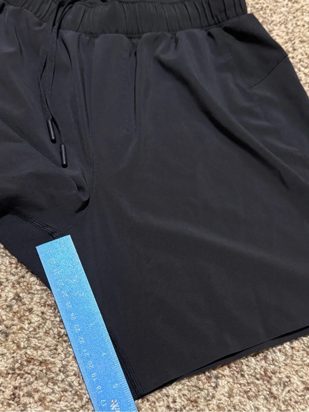 lululemon athletica Black Athletic Running Shorts- Liner Removed Mens Small
